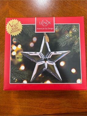 Lenox 2016 Annual Optic Star Crystal Holiday Ornament